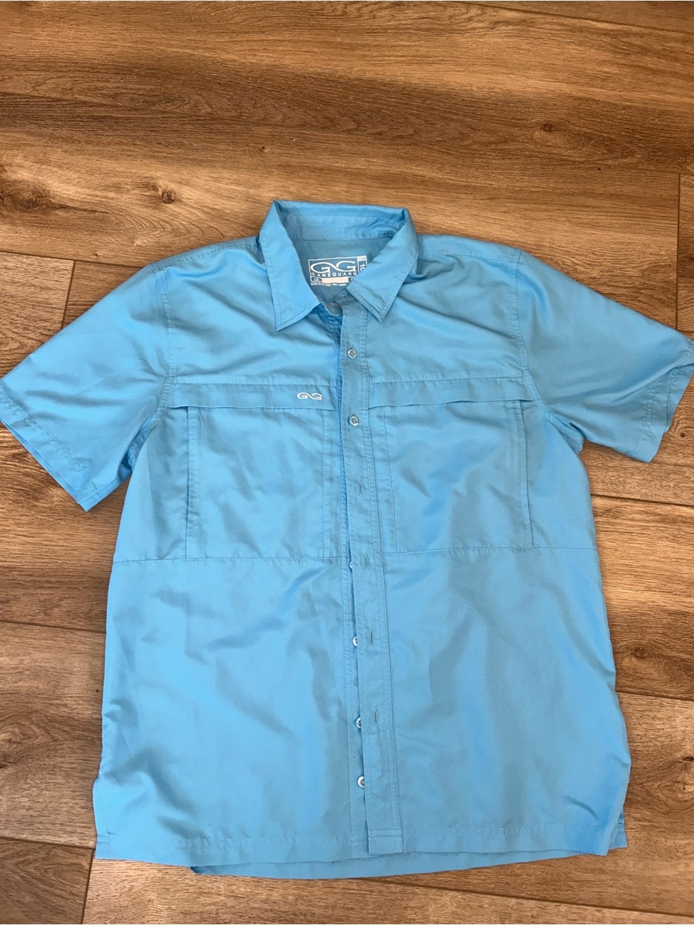 Gameguard Light Blue Short-Sleeve Performance Shirt Fishing Outdoor Large